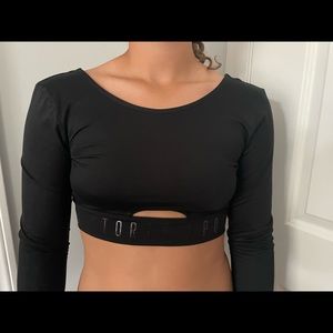 New Victoria Sport, black workout long sleeve black shirt, size medium.